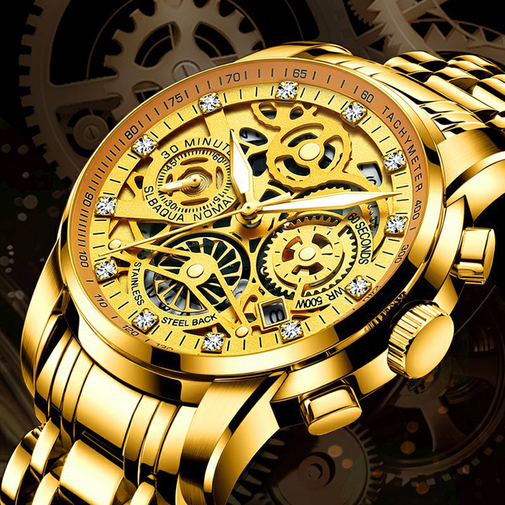 Mens Watches 40 mm Full Stainless Steel Swimming Wristwatches Sapphire Luminous Watch Quartz movement Watches, Color 2
Mens Watches 40 mm Full Stainless Steel Swimming Wristwatches Sapphire Luminous Watch Quartz movement Watches, Color 2