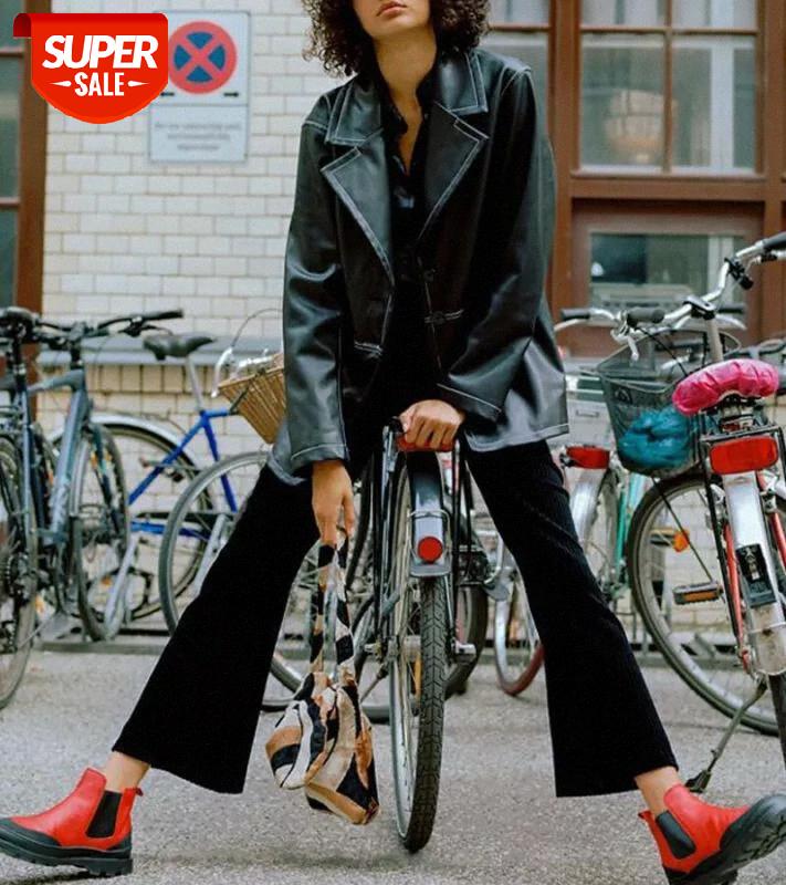 HOT Autumn Vintage Leather Bomber Jacket Long Sleeve Turn Down Collar Top Single Breasted Women Motorcycle Bike Lapel Short Coat #lH0d, Black;brown
HOT Autumn Vintage Leather Bomber Jacket Long Sleeve Turn Down Collar Top Single Breasted Women Motorcycle Bike Lapel Short Coat #lH0d, Black;brown