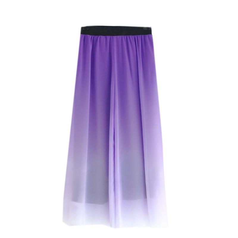 Stage Wear Wide Leg Dance Pants Women 2 Color Practice Dancer Loose Trouser Chiffon Double Layers Black Red