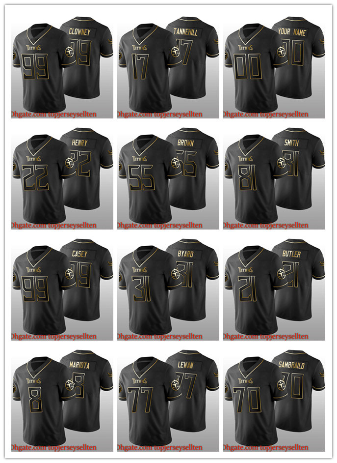 Tennessee„Titans„MEN WOMEN YOUTH Jadeveon Clowney Derrick Henry Jeffery Simmons Ryan Tannehill Black Golden football Jersey Tennessee„Titans„MEN WOMEN YOUTH Jadeveon Clowney Derrick Henry Jeffery Simmons Ryan Tannehill Black Golden football Jersey
