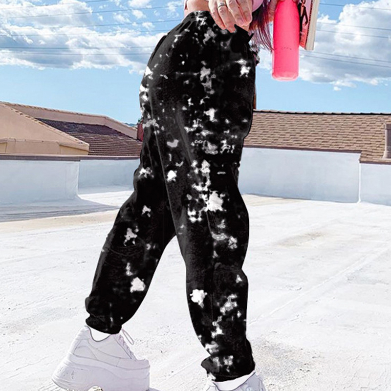 Tie Dye Print Baggy Women Jogger Sweatpants Casual Loose Elastic High Waist Harem Pants Female Hip Hop Streetwear 201031