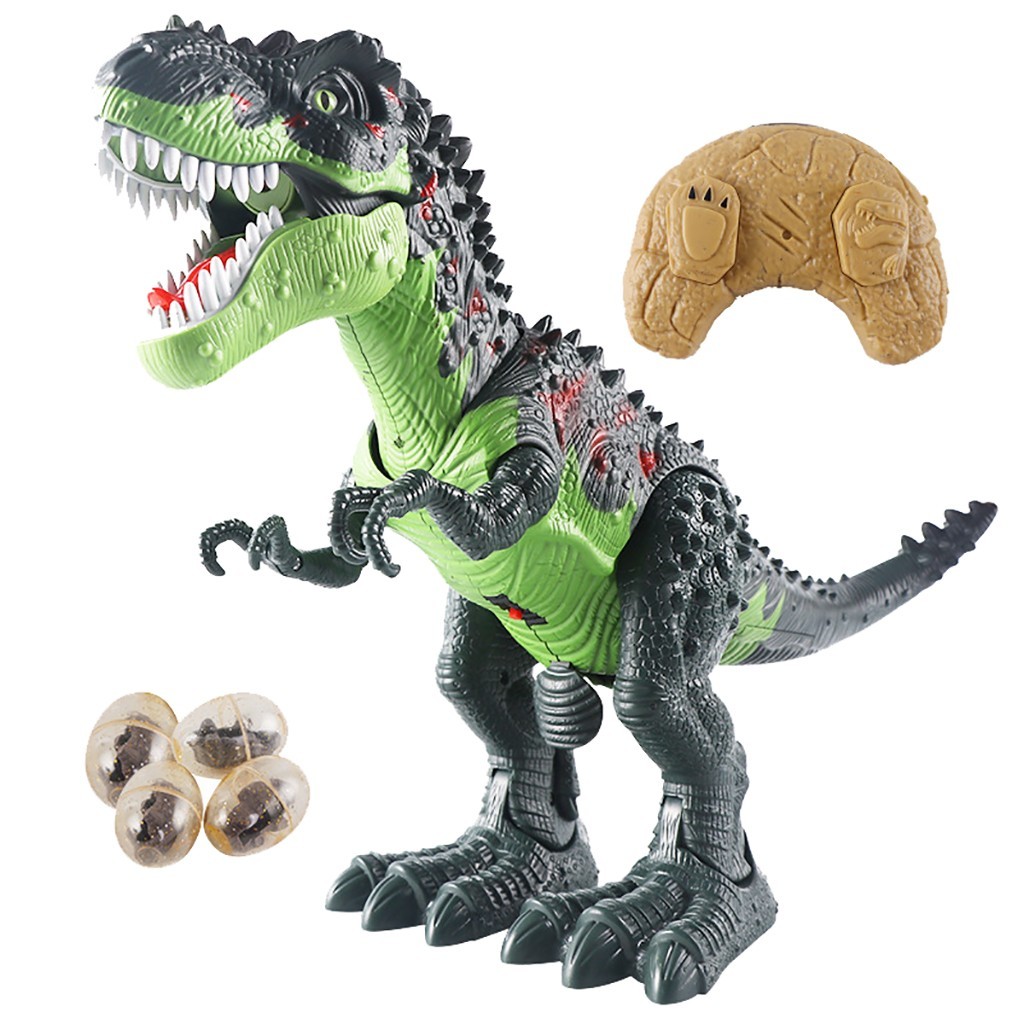 Interactive Toys For Children Remote Control Electronic Dinosaur Toy ABS Walking Dinosaurs Simulation Spray Christmas Gift LJ201105