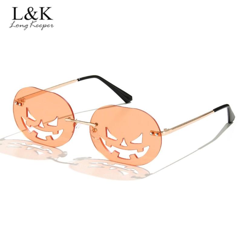 Rimless Pumpkin Shape Sunglasses Women Men Brand Design Oval Alloy Hollow Sun Glasses Female Halloween Punk Eyewear Oculos
Rimless Pumpkin Shape Sunglasses Women Men Brand Design Oval Alloy Hollow Sun Glasses Female Halloween Punk Eyewear Oculos