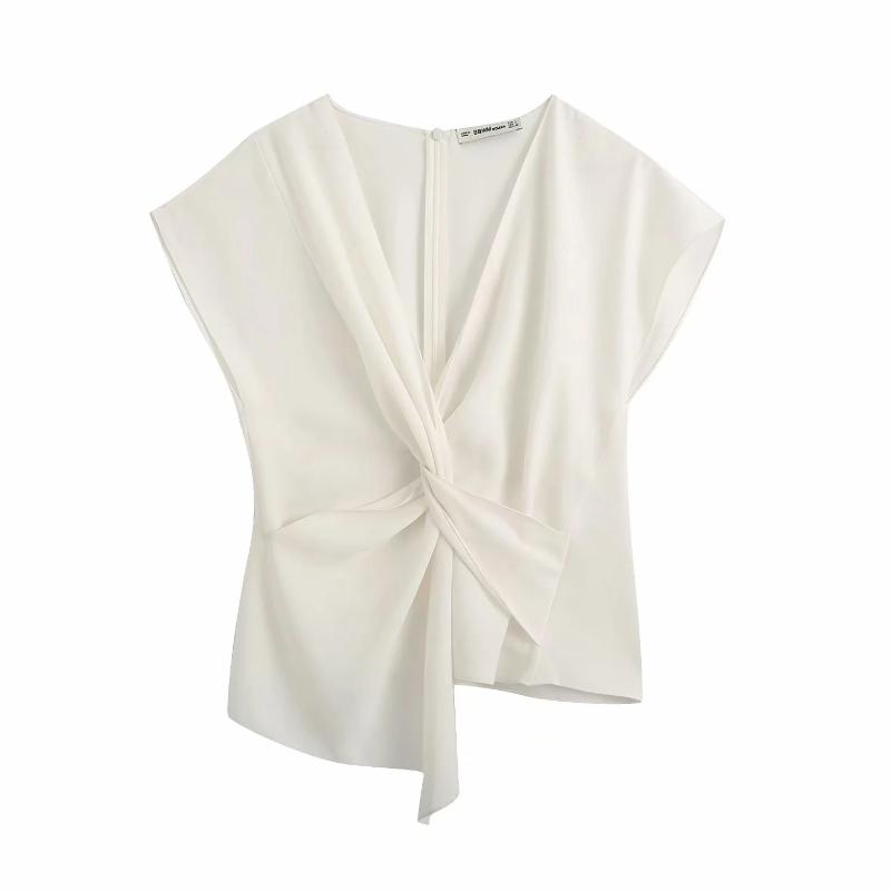 New 2021 women fashion v neck black white color front knotted blouse office lady irregular shirts chic simply blusas tops, Bb ls6701b
New 2021 women fashion v neck black white color front knotted blouse office lady irregular shirts chic simply blusas tops, Bb ls6701b