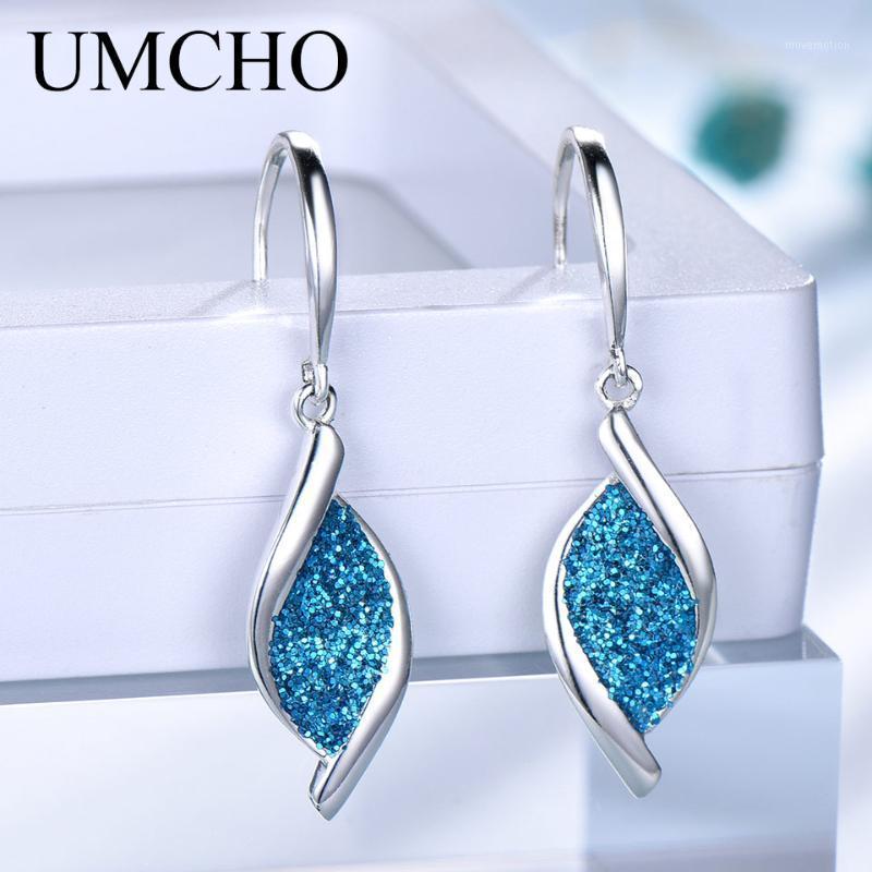 UMCHO 925 Sterling Silver Earrings Blue Color Glitter Spiral Leaf Drop Earrings For Women Party Gift Korea Fashion Jewelry1
UMCHO 925 Sterling Silver Earrings Blue Color Glitter Spiral Leaf Drop Earrings For Women Party Gift Korea Fashion Jewelry1