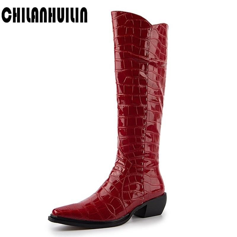 fashion pointed toe snake print microfiber leather knee high boots mid thick heels shoes woman autumn winter zipper snow boots, Black
fashion pointed toe snake print microfiber leather knee high boots mid thick heels shoes woman autumn winter zipper snow boots, Black