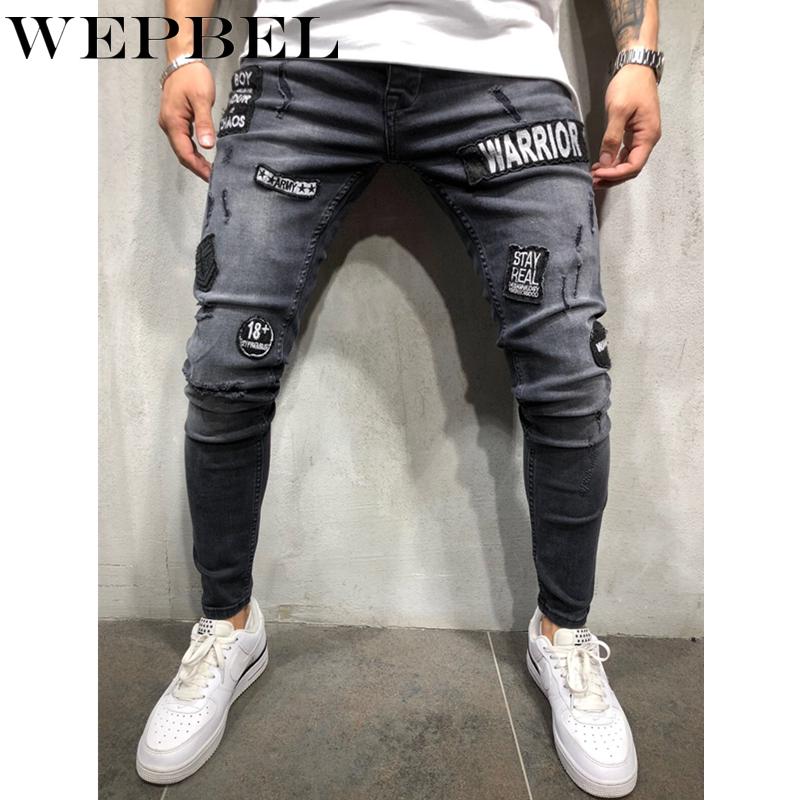 WEPBEL Mens Skinny Jeans Ripped Hole Denim Pants Slim Feet Pants Hip Hop Badge Street Trousers, Gray
WEPBEL Mens Skinny Jeans Ripped Hole Denim Pants Slim Feet Pants Hip Hop Badge Street Trousers, Gray