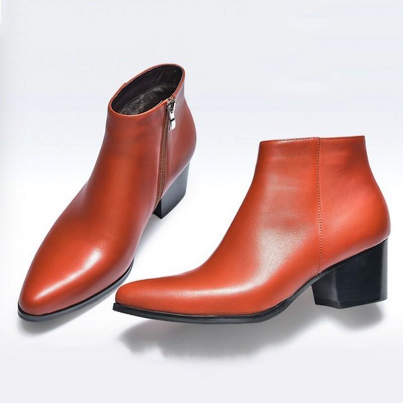 Autumn Winter High Heel Leather Boots Fashion Pointed Toe Zip Warm Ankle Boots Height Increase Office Dress Shoes Men36-441, White fleece
Autumn Winter High Heel Leather Boots Fashion Pointed Toe Zip Warm Ankle Boots Height Increase Office Dress Shoes Men36-441, White fleece