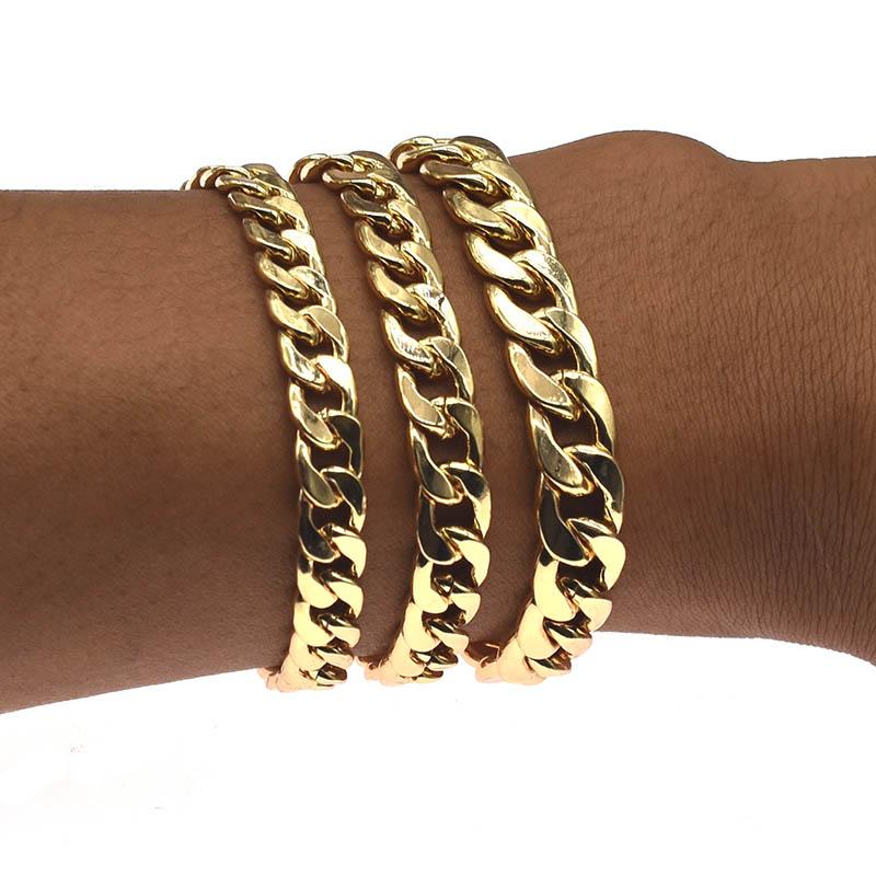 Mens Bracelet Chain Polished Gold Chains Bracelet for Men Women Cuban Link Unisex Wrist Jewellery Gifts
Mens Bracelet Chain Polished Gold Chains Bracelet for Men Women Cuban Link Unisex Wrist Jewellery Gifts