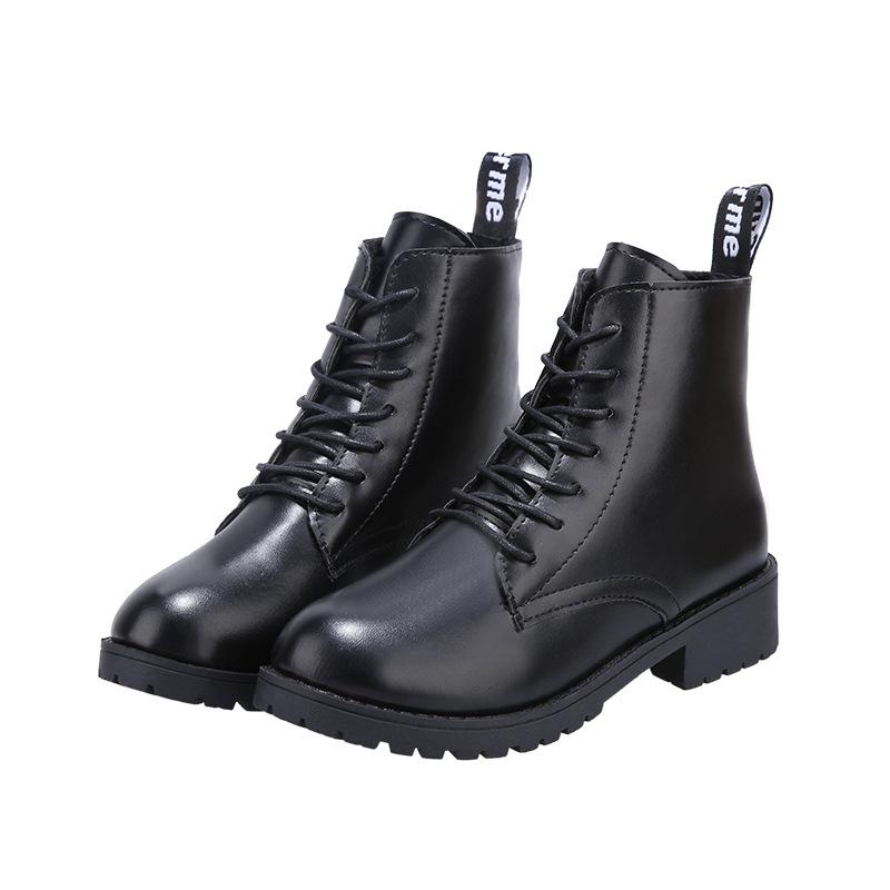 Boots Women 2020new Autumn and Winter Women's Thick-heeled Mid-tube Lace-up Handsome Motorcycle Boots Women's Short, Black 
Boots Women 2020new Autumn and Winter Women's Thick-heeled Mid-tube Lace-up Handsome Motorcycle Boots Women's Short, Black
