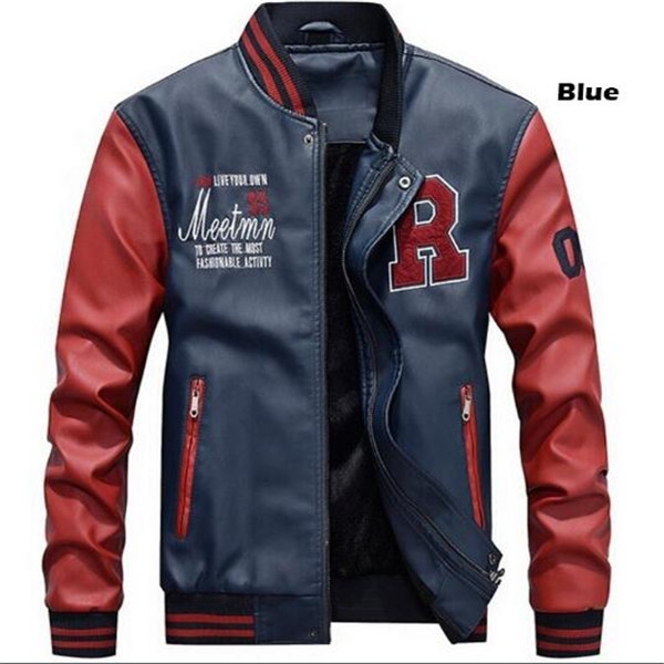 Fall/Winter Motorcycle Leather Jacket Men College Fleece Baseball Bomber Jackets Faux Leather Coats Mens Winter Pilot Bomber Jacket, Black;brown
Fall/Winter Motorcycle Leather Jacket Men College Fleece Baseball Bomber Jackets Faux Leather Coats Mens Winter Pilot Bomber Jacket, Black;brown