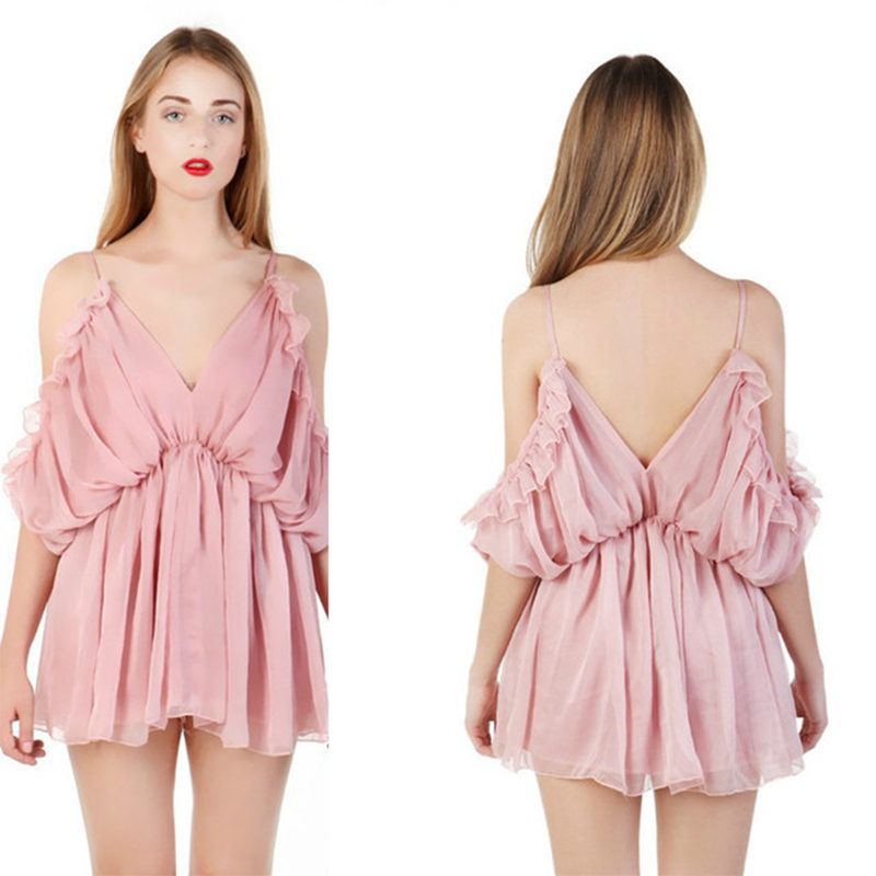 Summer New Jumpsuits for Women Sexy Sling Chiffon Strapless V-neck Women Clothing Rompers Womens Jumpsuit Streetwear Buzos Mujer T200704, As the picture shows
Summer New Jumpsuits for Women Sexy Sling Chiffon Strapless V-neck Women Clothing Rompers Womens Jumpsuit Streetwear Buzos Mujer T200704, As the picture shows