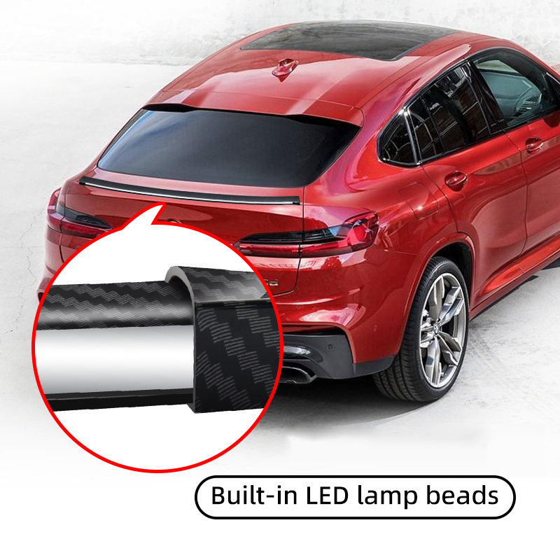 Car Tail Light Universal Carbon Fiber Colorful Driving Led Lights Strips With Turn Signal Brake Remote Flowing Lamp Tail Wing