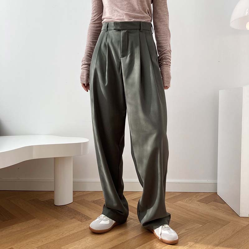 2021 New Autumn High Waist Wide Leg Straight Pant Army Green Vintage Loose Elegant Pants Women Casual Long Trousers Ck1g, Black
2021 New Autumn High Waist Wide Leg Straight Pant Army Green Vintage Loose Elegant Pants Women Casual Long Trousers Ck1g, Black