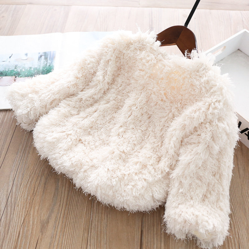 2020 Autumn and Winter Girls' Velvet Hoodie Coat + Fleece Leggings Y1117
