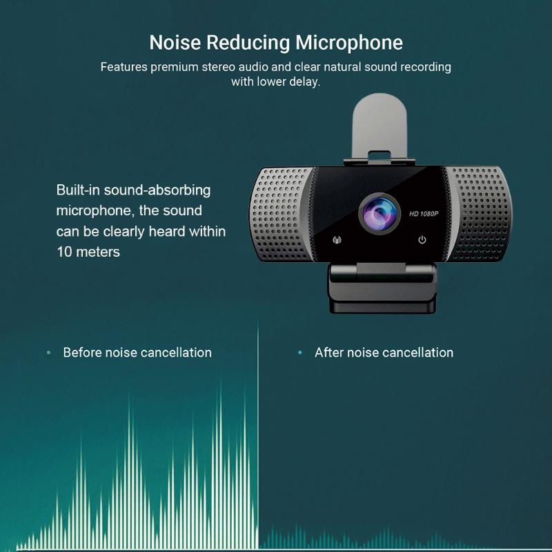 1080P Wide Angle Webcam USB2.0 With Mic Web Cam Laptop for Online Teching Conference Live Streaming Video Calling
1080P Wide Angle Webcam USB2.0 With Mic Web Cam Laptop for Online Teching Conference Live Streaming Video Calling