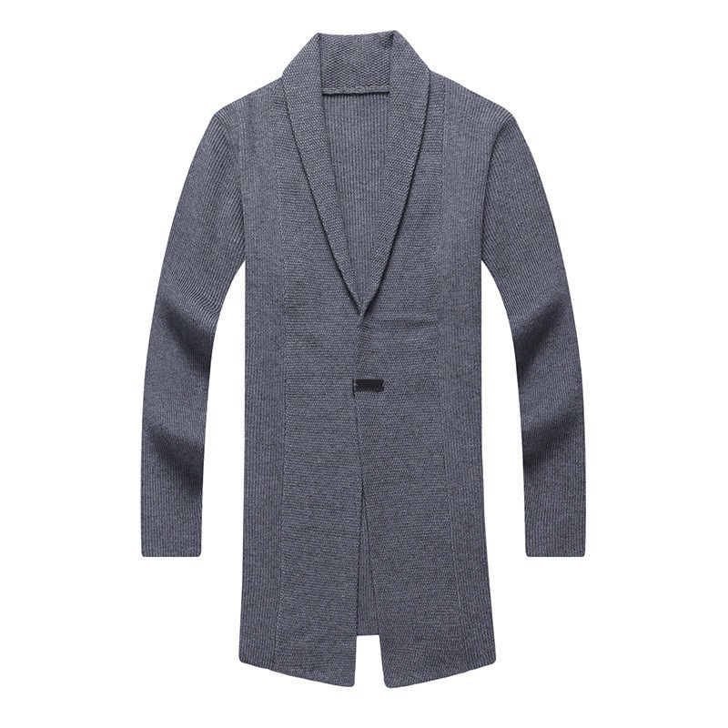 Cardigan Sweater Men Autumn X-long Knit Sweater Jackets Fahison Single Button Knitted Sweatercoat Mens Causal Cardigan Sweater 201022
