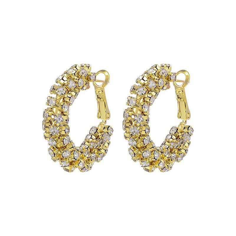 MxGxFam 14 k Lght Gold Color Full Crystal Zircon Hoop Earrings For Women Fashion jewelry + Nickel Free
MxGxFam 14 k Lght Gold Color Full Crystal Zircon Hoop Earrings For Women Fashion jewelry + Nickel Free