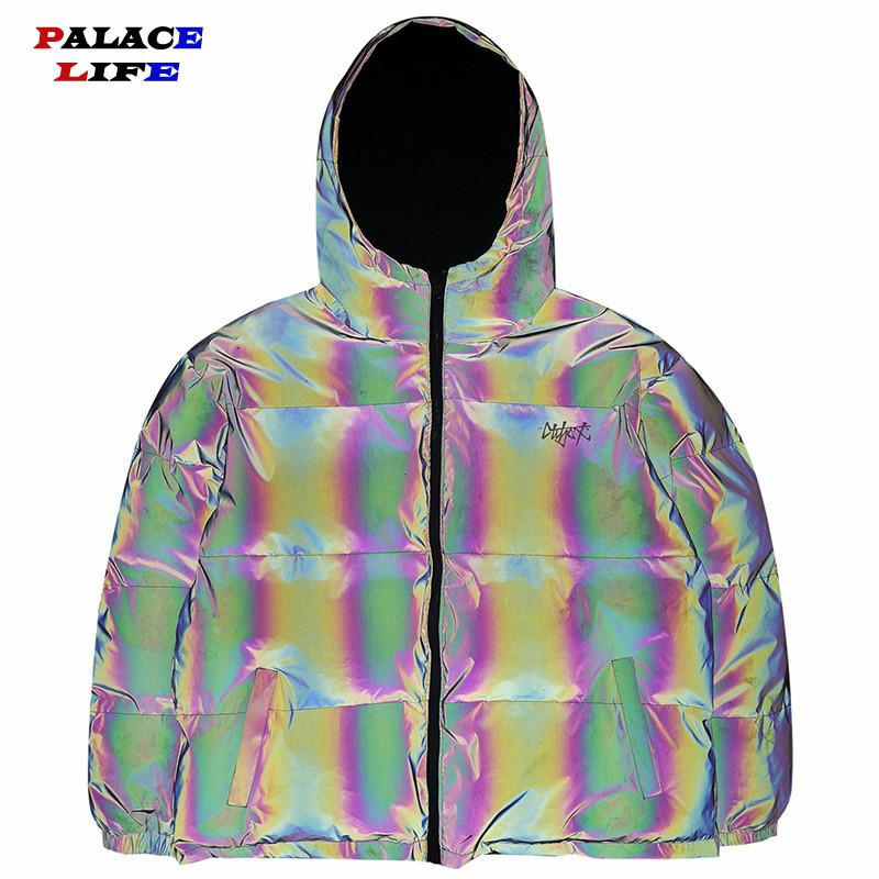 Hip Hop 3M Reflective Double-sided Men Hooded Parka Harajuku Cotton Winter Casual Padded Jacket Coat Warm Outwear, Black
Hip Hop 3M Reflective Double-sided Men Hooded Parka Harajuku Cotton Winter Casual Padded Jacket Coat Warm Outwear, Black