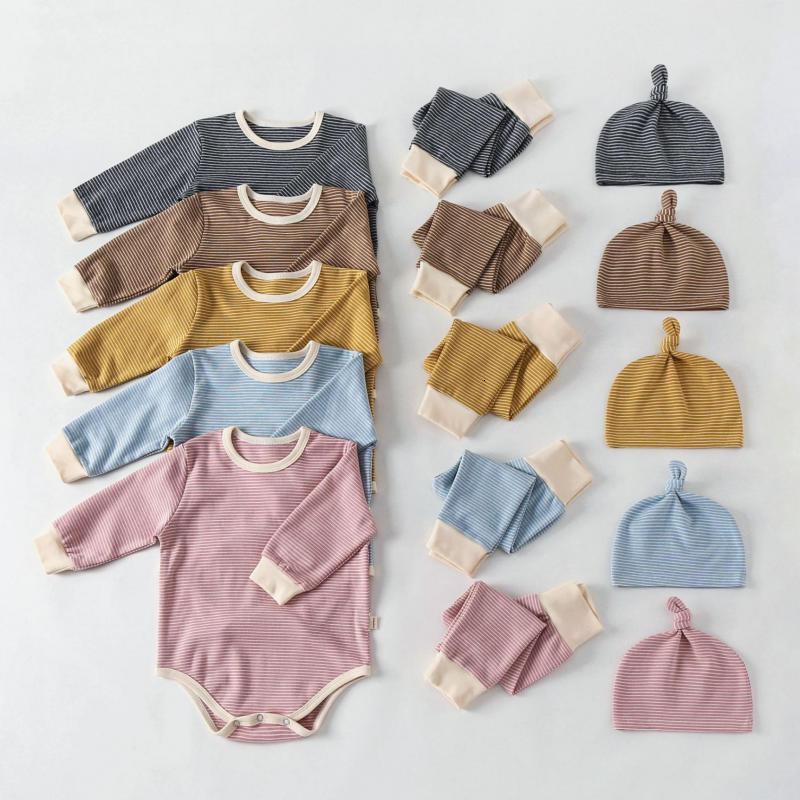 2021 New Newborn Boys Clothes Bodysuits High Waist Pants and Hat 3 Pieces Cotton Striped Baby Girls Clothing Outfits Set Sj61, 191210orange
2021 New Newborn Boys Clothes Bodysuits High Waist Pants and Hat 3 Pieces Cotton Striped Baby Girls Clothing Outfits Set Sj61, 191210orange
