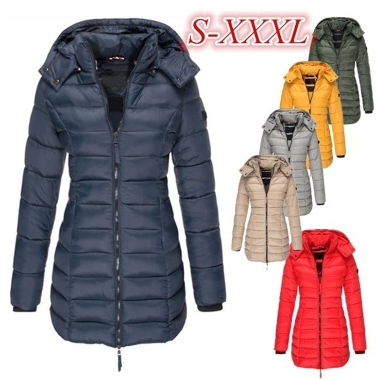 Womens Fashion Winter Clothes Coats Hooded Collar Cotton-Padded Mid-length Snow Coats for Women Slim Fit Parkas Warm Thick Outwear Plus size, Army green 
Womens Fashion Winter Clothes Coats Hooded Collar Cotton-Padded Mid-length Snow Coats for Women Slim Fit Parkas Warm Thick Outwear Plus size, Army green