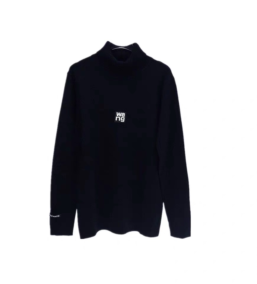 Men and women alexander autumn and winter high neck knitted sweater chest wang cuffs aw sweater, As pictures
Men and women alexander autumn and winter high neck knitted sweater chest wang cuffs aw sweater, As pictures