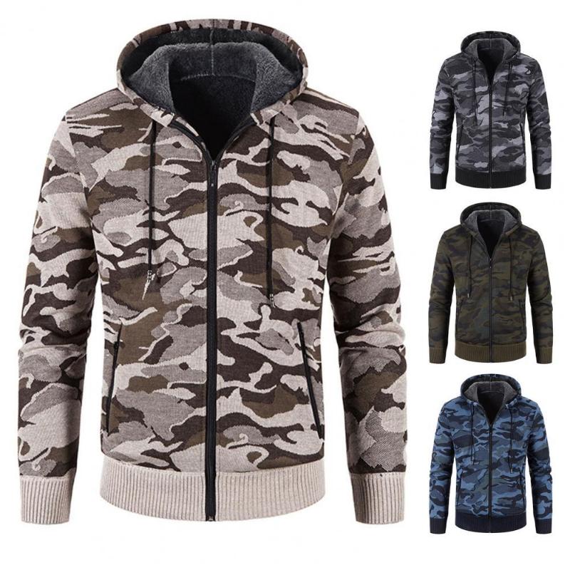 Men's Jackets Winter Coats All Match Stylish Camouflage Thick Jacket Quick Drying Coat Long Sleeve Hooded Design Zipper Cardigan, Black;brown
Men's Jackets Winter Coats All Match Stylish Camouflage Thick Jacket Quick Drying Coat Long Sleeve Hooded Design Zipper Cardigan, Black;brown