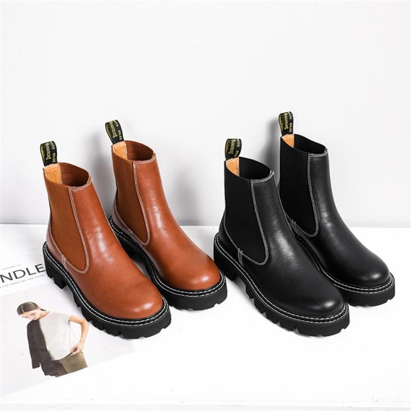Winter Women Boots Genuine Leather Round Toe Slip-On Chunky Heel Solid Color Boots Casual and Versatile Large Size 33-431, Black
Winter Women Boots Genuine Leather Round Toe Slip-On Chunky Heel Solid Color Boots Casual and Versatile Large Size 33-431, Black