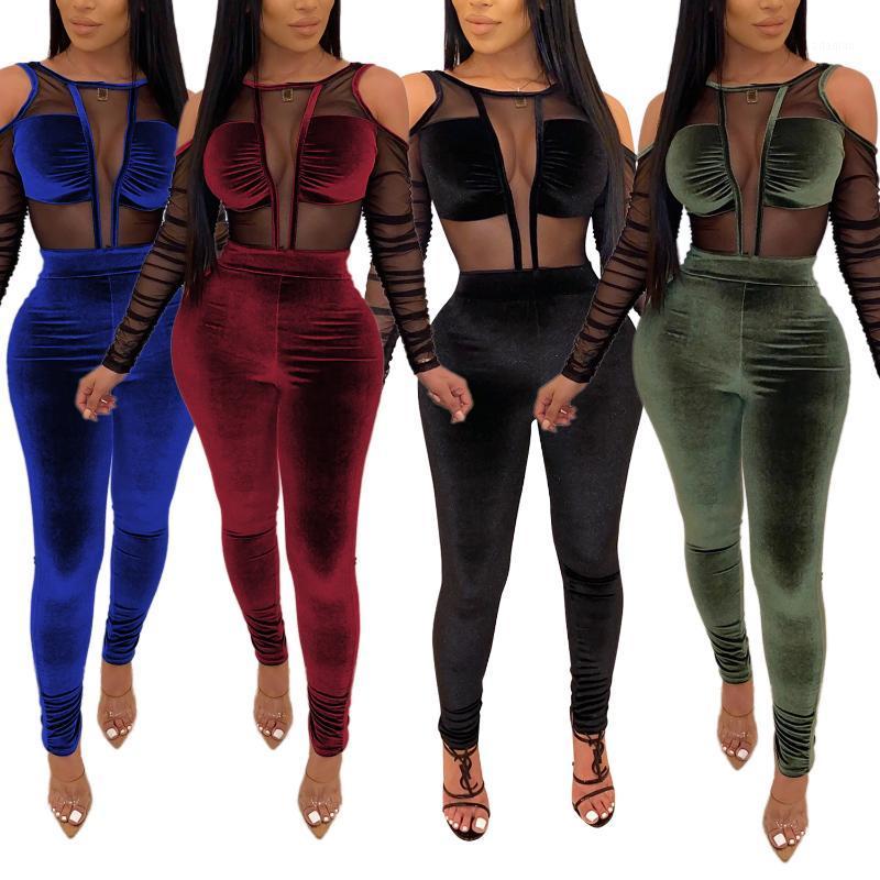 Women Clothes Set Velvet Mesh Splicing Set Long Sleeve Jumpsuit Romper Tops High Waist Long Pants Trousers Causal Outfits1, Red
Women Clothes Set Velvet Mesh Splicing Set Long Sleeve Jumpsuit Romper Tops High Waist Long Pants Trousers Causal Outfits1, Red