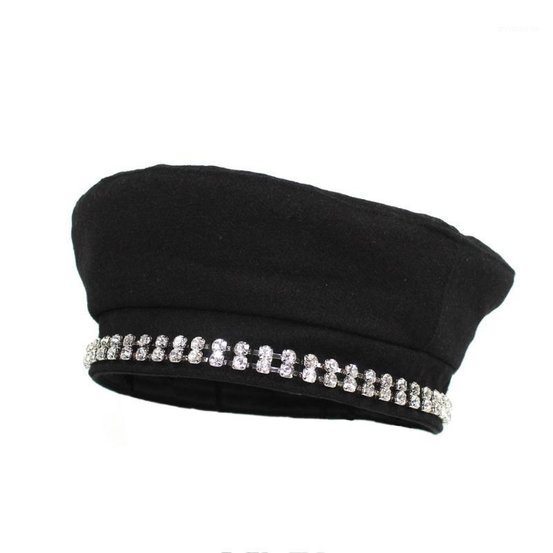 Women's Hat French Beret Hat Unisex Winter Warm Wool Knit With Solid Color Rhinestone Berets Female Fashion Beanie Caps1, Black
Women's Hat French Beret Hat Unisex Winter Warm Wool Knit With Solid Color Rhinestone Berets Female Fashion Beanie Caps1, Black