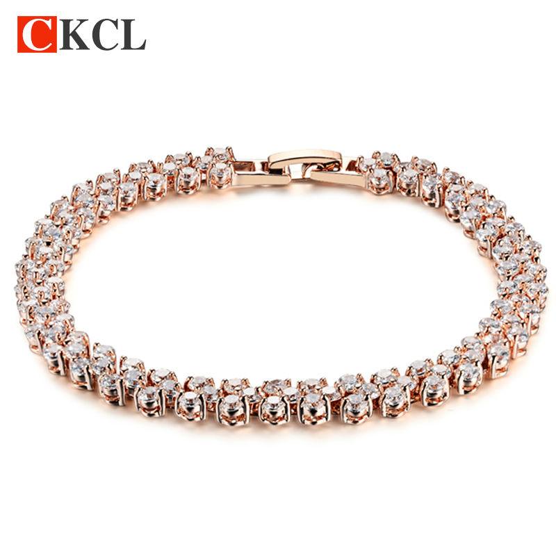 Hot Sell Gold Color Quality Cubic Zirconia Crystal Roman Chain Bracelet Fashion Jewelry for women Bracelets & Bangles 
Hot Sell Gold Color Quality Cubic Zirconia Crystal Roman Chain Bracelet Fashion Jewelry for women Bracelets & Bangles