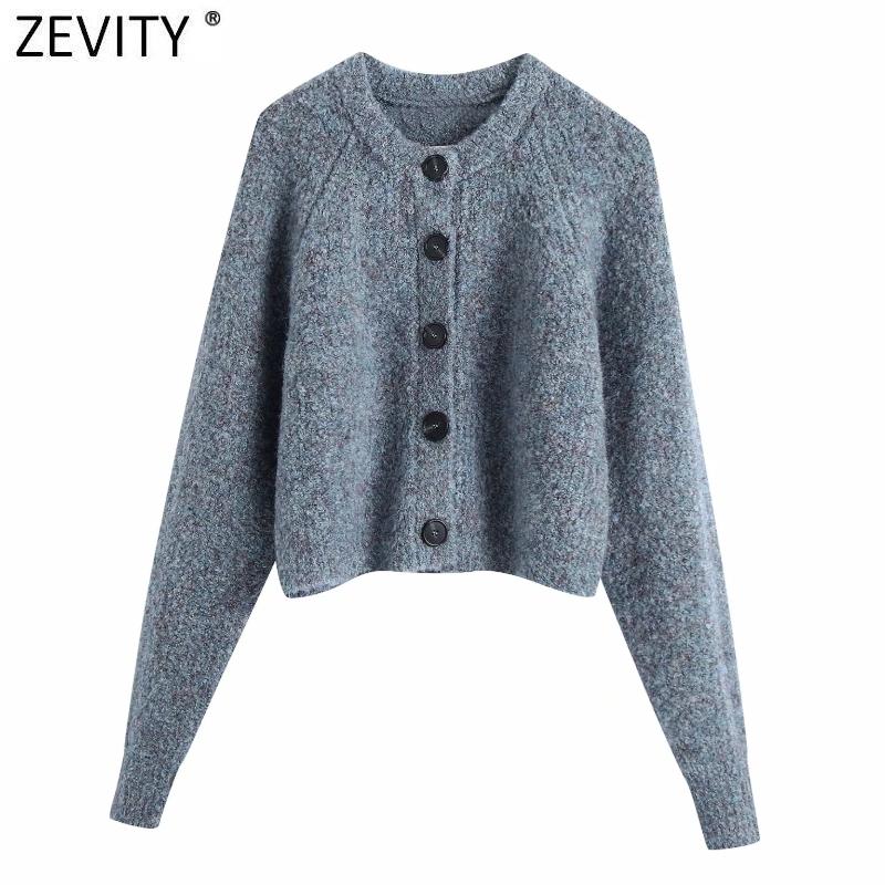 Zevity New Women Simply Round Collar Single Breasted Short Knitting Sweater Femme Chic Basic Casual Slim Cardigan Coat Tops S481, As pic s481bb
Zevity New Women Simply Round Collar Single Breasted Short Knitting Sweater Femme Chic Basic Casual Slim Cardigan Coat Tops S481, As pic s481bb