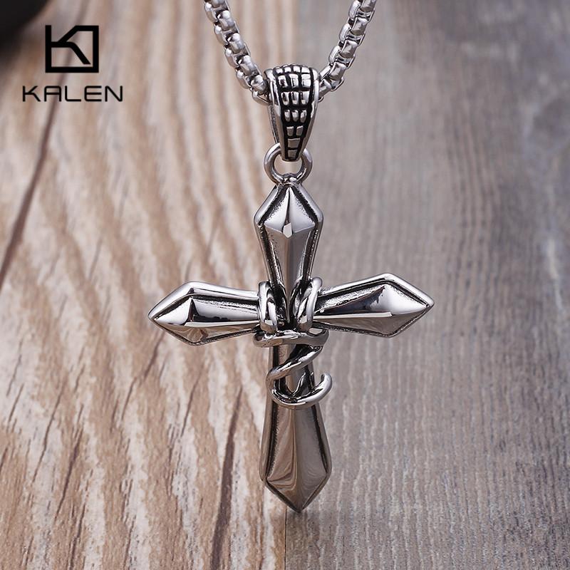 Stainless Steel Classic Cross Pendants Necklaces For Men New Punk Cruz Charm Chain Necklace Male Jewelry
Stainless Steel Classic Cross Pendants Necklaces For Men New Punk Cruz Charm Chain Necklace Male Jewelry