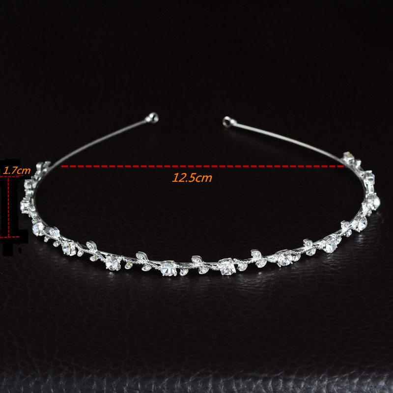 Chic Crystal-Embellished Headwear - Royal Princess Style Wedding Hair Accent for Ladies