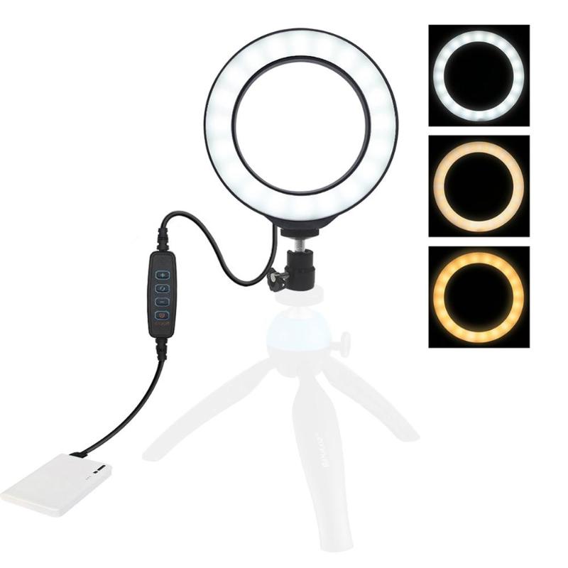 4.7 inch 12cm USB 3 Modes Dimmable LED Ring Vlogging Photography Video Lights with Cold Shoe Tripod Ball Head(Bla
4.7 inch 12cm USB 3 Modes Dimmable LED Ring Vlogging Photography Video Lights with Cold Shoe Tripod Ball Head(Bla