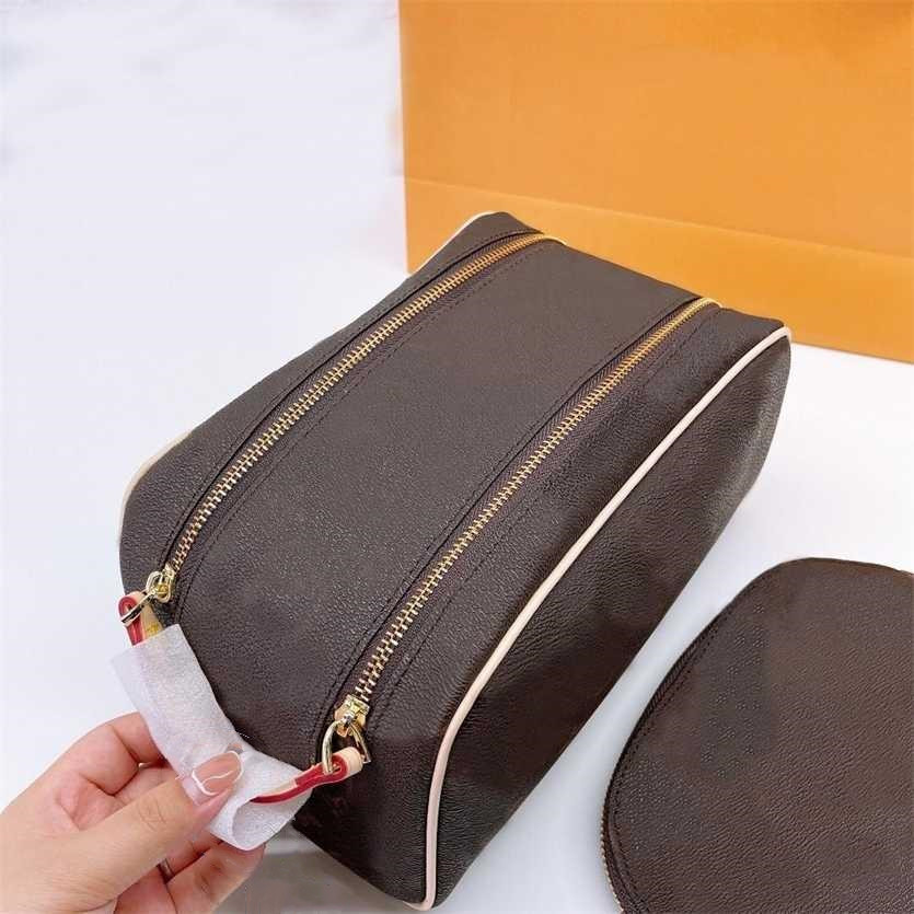 Women Luxury Purses Cosmetic Bags Famous 2 Pcs Makeup Pouch Travel Shell Toiletry Bag Ladies Clutch Wallets Printed Flowers Bags, Luggage & Accessories