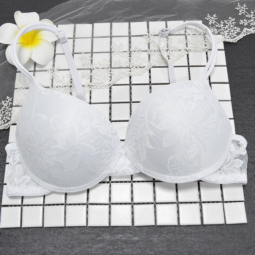 Sexy Push Up A B C D E Cups Women Bra Plunge Dropship Lingerie Underwire Underwear Elastic Band Plus Size Lace Bralette Padded 201202