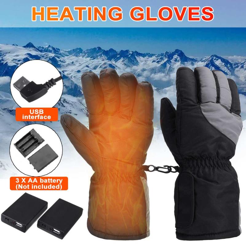 Winter Electric Heated Gloves Windproof Cycling Warm Heating Touch Screen Skiing Gloves USB/Battery Powered For Men Women, As pic
Winter Electric Heated Gloves Windproof Cycling Warm Heating Touch Screen Skiing Gloves USB/Battery Powered For Men Women, As pic