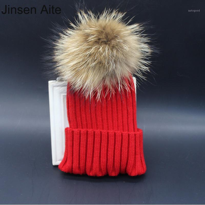 Beanie/Skull Caps Jinsen Aite Women's Winter Knitted Fur Beanie Hats Real Raccoon Pompoms Ear Protect Girl 's Female Cap JS2161, White
Beanie/Skull Caps Jinsen Aite Women's Winter Knitted Fur Beanie Hats Real Raccoon Pompoms Ear Protect Girl 's Female Cap JS2161, White