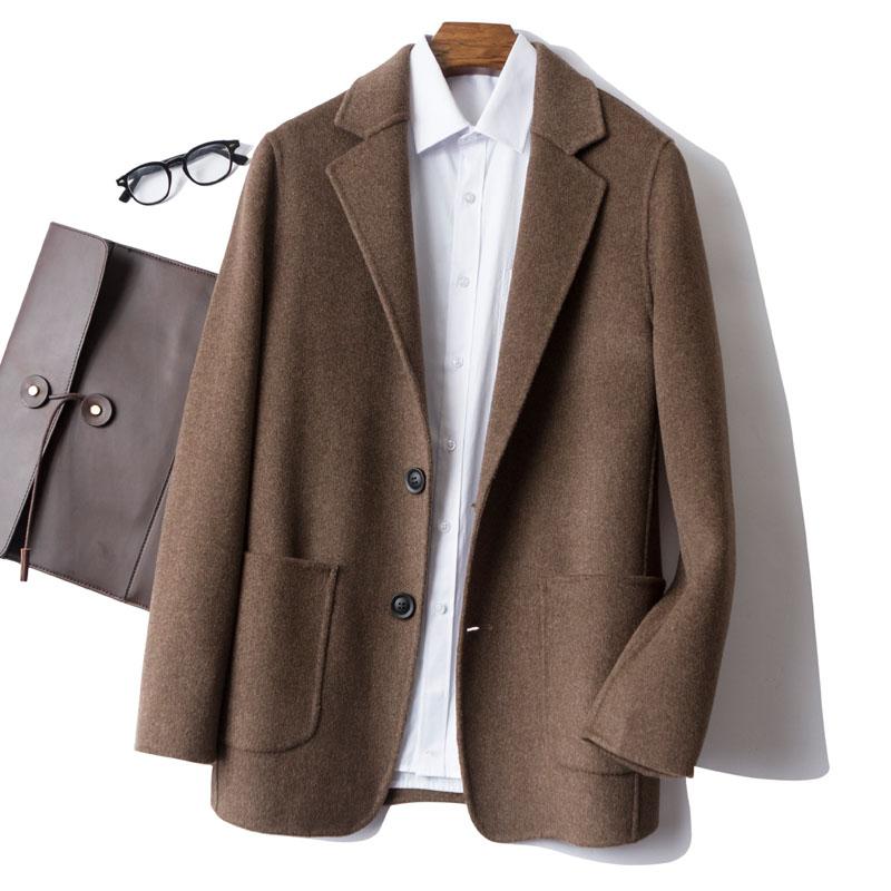 Pure wool double faced overcoat men's woolen coat new style suit for autumn / winter 2020 casual cashmere woollen suit, Black
Pure wool double faced overcoat men's woolen coat new style suit for autumn / winter 2020 casual cashmere woollen suit, Black