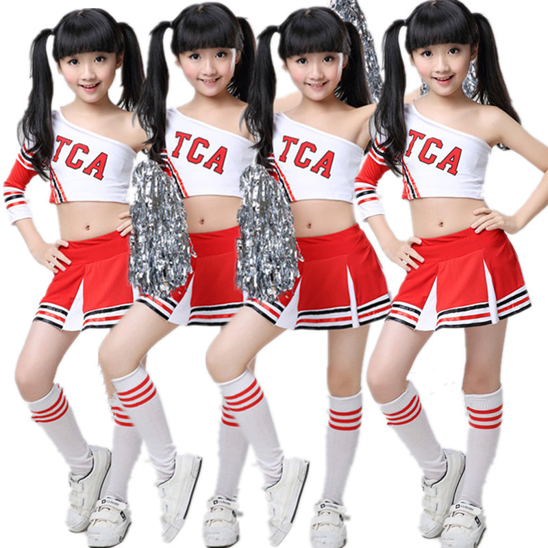 Children Competition Cheerleaders School Team Uniforms KidS Kid Performance Costume Sets Girls Class Suit Girl School Suits