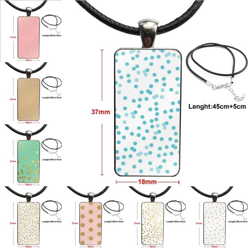 Red Pink Yellow Gold Confetti Dots Pattern For Christmas Gift Glass Pendant Necklace Handmade Half Pendant Rectangle Necklace
Red Pink Yellow Gold Confetti Dots Pattern For Christmas Gift Glass Pendant Necklace Handmade Half Pendant Rectangle Necklace