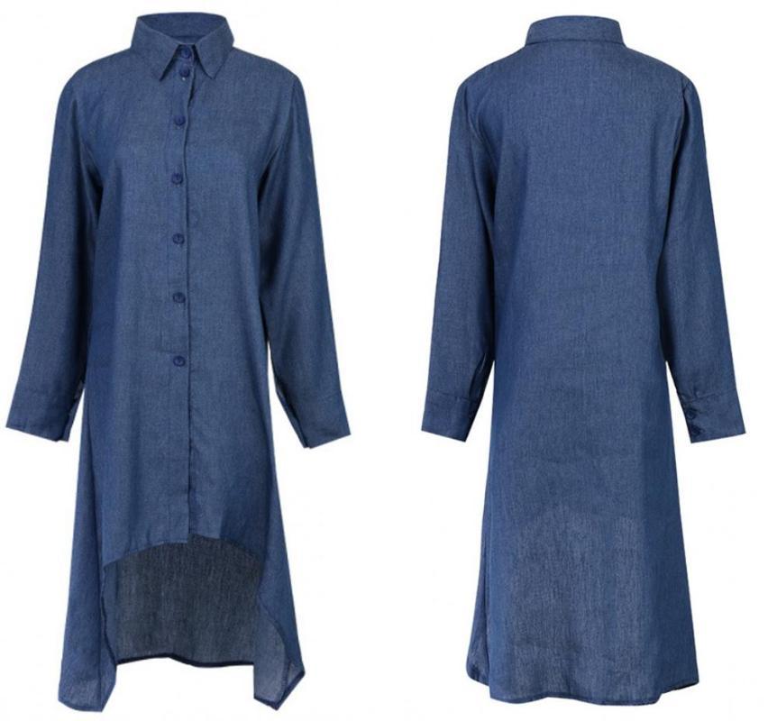 Fashion Summer Women Shirt Dress Long Sleeve Denim Casual Turn-down Collar Ruffle Loose Party Clothes, Blue
Fashion Summer Women Shirt Dress Long Sleeve Denim Casual Turn-down Collar Ruffle Loose Party Clothes, Blue