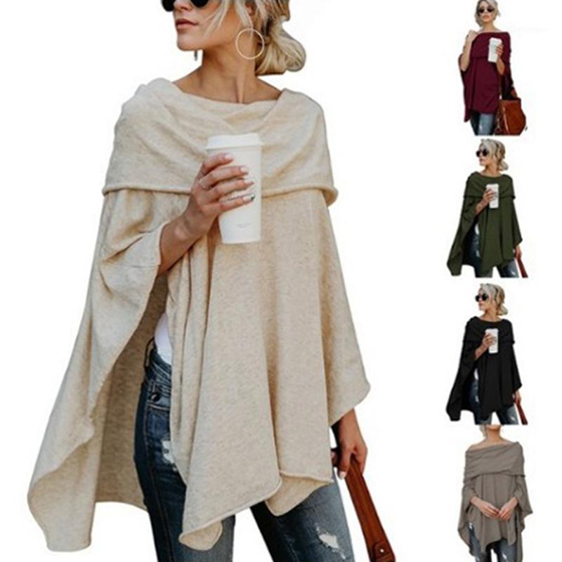 Women' Sweaters Spring Autumn Asymmetric Sweater Women Poncho Pullover Overlay Solid Clothing Ladies Casual Fall Tops1, Beige 
Women' Sweaters Spring Autumn Asymmetric Sweater Women Poncho Pullover Overlay Solid Clothing Ladies Casual Fall Tops1, Beige
