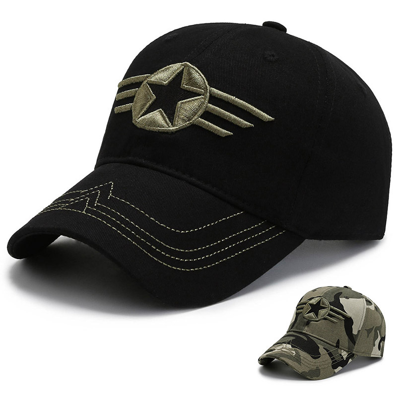 2022 Summer Men's Five-star Camouflage Baseball Cap Sun-screen Army Green Sun Hat, Blue;gray
2022 Summer Men's Five-star Camouflage Baseball Cap Sun-screen Army Green Sun Hat, Blue;gray