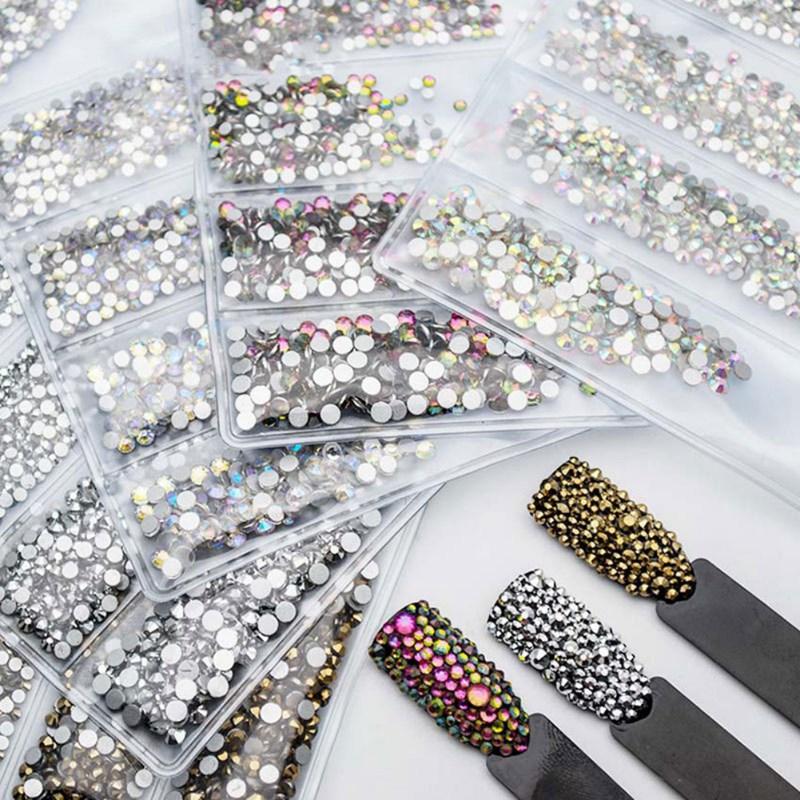 Charm Gems Nail Art Manicure Glass Nail Rhinestones Mixed Sizes Flat-back Crystal Shiny Decorations
Charm Gems Nail Art Manicure Glass Nail Rhinestones Mixed Sizes Flat-back Crystal Shiny Decorations