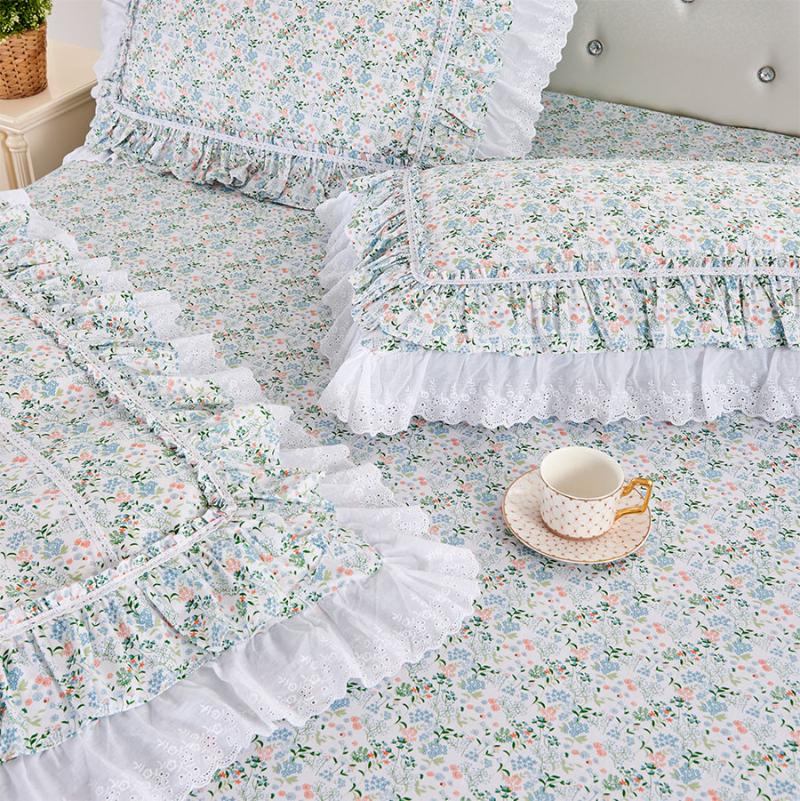 Green blue pastoral ruffle lace bed sets, full queen king cotton single double bedclothes bedspreads pillow case duvet cover, Picture color
Green blue pastoral ruffle lace bed sets, full queen king cotton single double bedclothes bedspreads pillow case duvet cover, Picture color