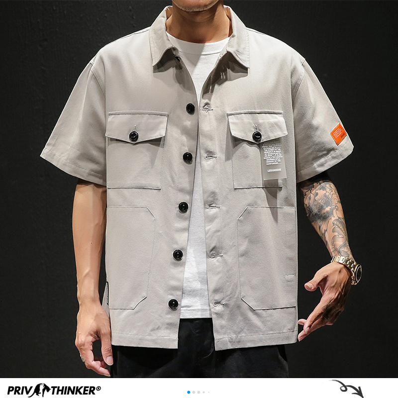 2021 New Privathinker Men Safari Style Shirt Streetwear Mens Japanese Casual Korean Male Big Pockets Shirts Summer Oversize N5VV, Black(asian size)
2021 New Privathinker Men Safari Style Shirt Streetwear Mens Japanese Casual Korean Male Big Pockets Shirts Summer Oversize N5VV, Black(asian size)