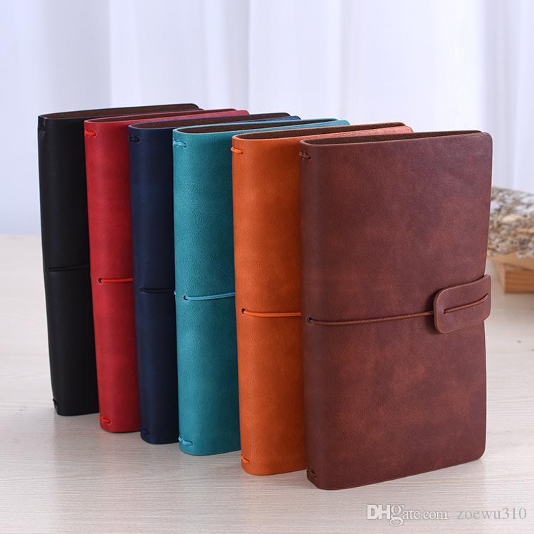 Solid Color Leather notepad Notebook Handmade Vintage Diary Journal Books Retro Travel Notepad Sketchbook Office School Supplies Gift WVT0939 от DHgate WW