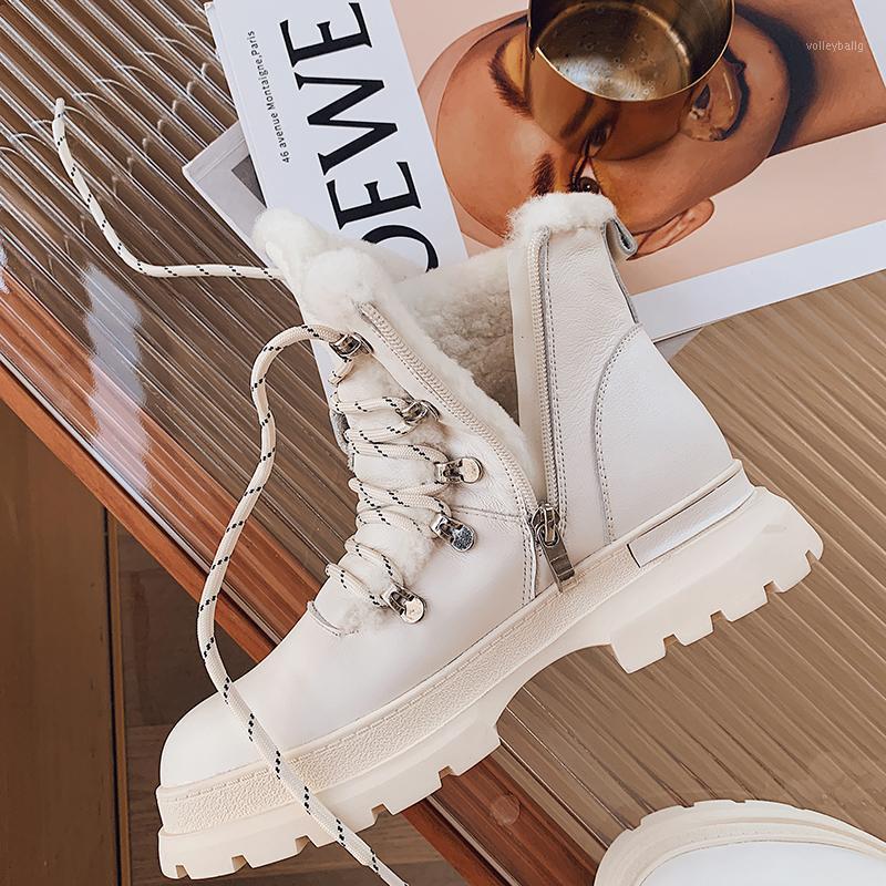 White Thick-soled Velvet Women's Round Head Thick Heel Lace Up Plush Winter New Versatile Short Snow Boots Genuine Leather Shoes1, Black
White Thick-soled Velvet Women's Round Head Thick Heel Lace Up Plush Winter New Versatile Short Snow Boots Genuine Leather Shoes1, Black